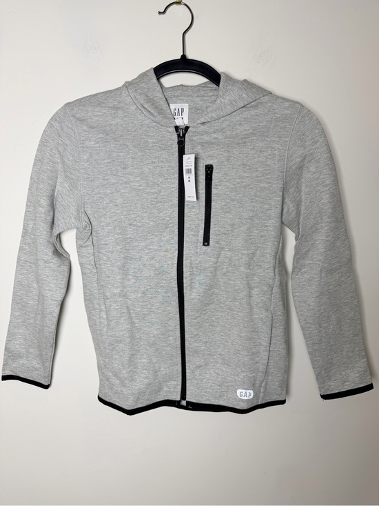 GAP Other - GAP Kids M Gray Jacket NWT Black Full Zip Hoodie Lightweight Outerwear Girl Boy